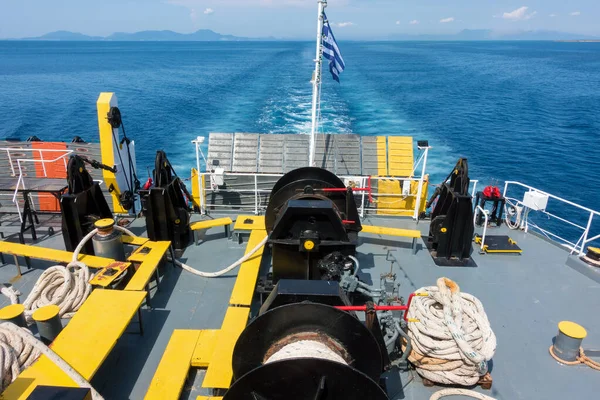 stock image Anchoring equipment on the ship from Corfu to Igoumenitsa, Greece