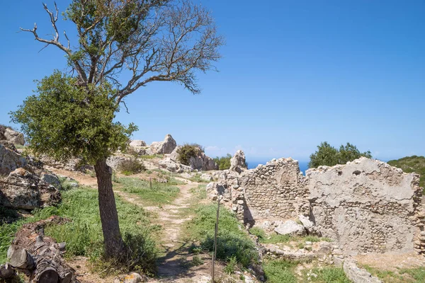 Yard Aggelokastro Castle Nothrwestern Corfu Greece — Stock Photo, Image