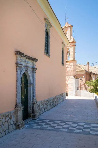 Ulice Krásné Makrades Vesnice Korfu Řecko — Stock fotografie