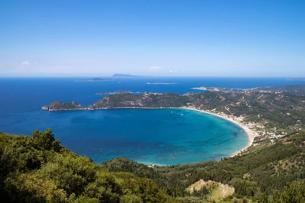 Amazing View Beach Saint George Corfu Island Greece — Stock Photo, Image