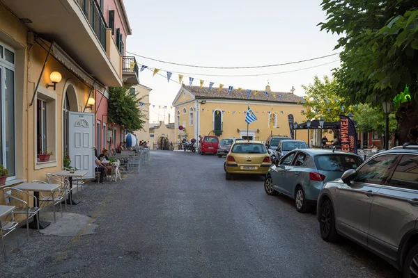 August 20Th 2020 Corfu Greece Street Small Picturesque Pelekas Village — Stock Photo, Image