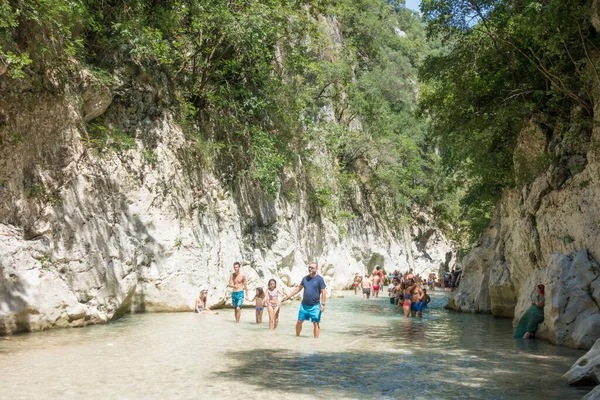 August 2023 Parga Griechenland Erstaunliche Naturkulisse Der Schlucht Des Flusses — Stockfoto