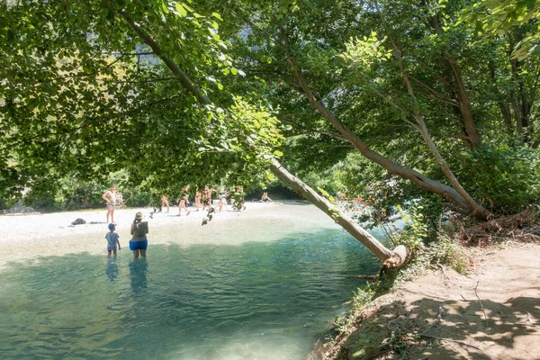 August 2023 Parga Griechenland Erstaunliche Naturkulisse Der Schlucht Des Flusses — Stockfoto