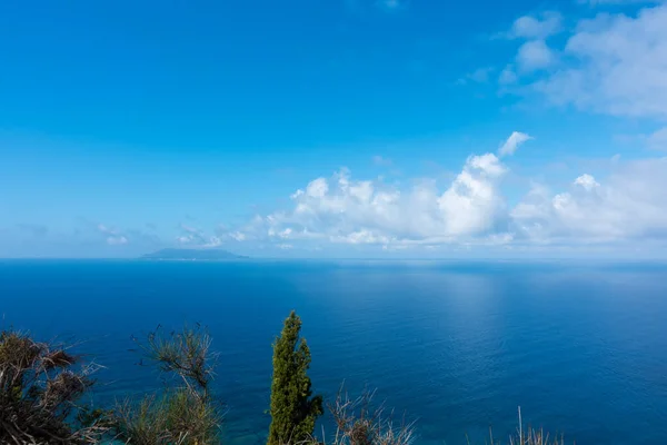 Stunning View Sea Surrounding Area Top Mountain Ereikoussa Island Greece — Stock Photo, Image
