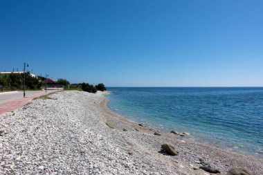 Yunanistan 'ın Korfu kentinin kuzeybatısındaki Othonoi adasındaki güzel deniz manzarası