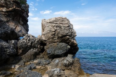 Beautiful scenery by the sea in Othonoi island, north-west of Corfu, Greece clipart