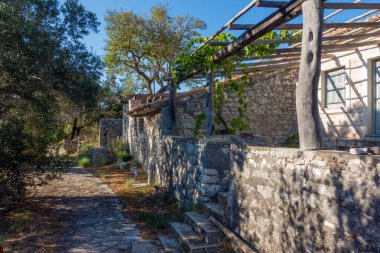 Yunanistan 'ın Othonoi adasındaki Argiratika köyünde mimarlık