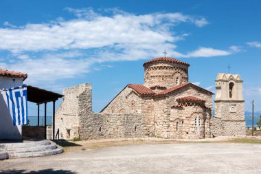 Koronisia 'daki Bakire Meryem Kilisesi, Ambrakya Körfezi, Arta, Yunanistan