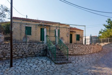 Architecture and old buildings in the village of Kastos island, Greece clipart