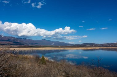 Amazing scenery by the lake Vegoritida, in Florina, Greece clipart