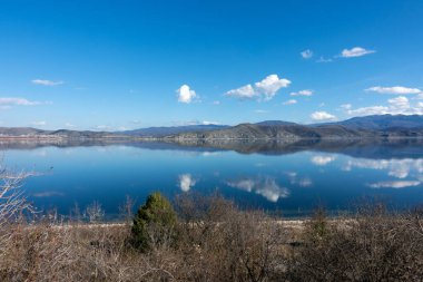 Amazing scenery by the lake Vegoritida, in Florina, Greece clipart