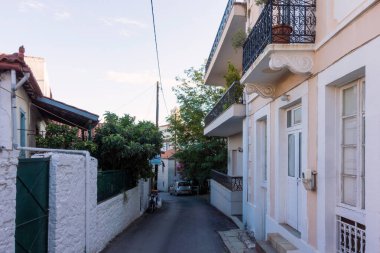 28 Haziran 2024 - Limni, Yunanistan - Yunanistan 'ın Kuzey Evia kentindeki güzel sahil köyü Limni' de