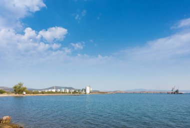Factory built next to the coast in Central Evia, near Psahna and Politika