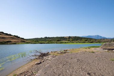 Kuzey Evia, Yunanistan 'da, Agia Anna plajı ve antik Kirinhtos yakınlarında inanılmaz bir deniz manzarası var.