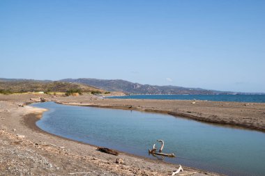 Amazing scenery by the sea in North Evia, Greece, close to Agia Anna beach and ancient Kirinhtos clipart