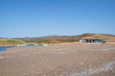 Amazing scenery by the sea in North Evia, Greece, close to Agia Anna beach and ancient Kirinhtos clipart