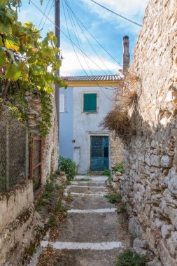 Loukata köyünde mimarlık, Stavros bölgesi, Korfu adası, Yunanistan