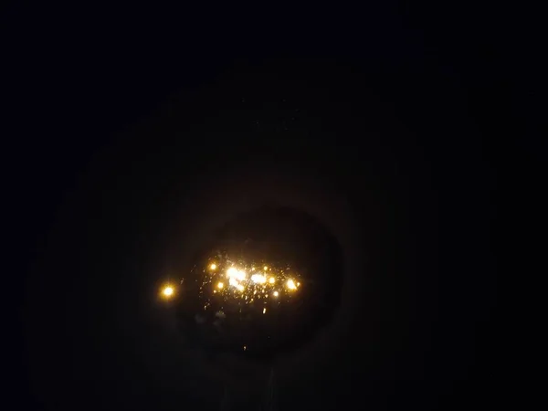 Feuerwerk Und Verrauchter Dunkler Himmel — Stockfoto