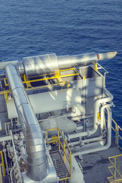 Offshore Industrie Olie Gasproductietank Petroleumpijpleiding — Stockfoto