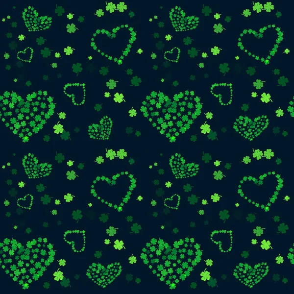 Seamless Green Yellow Clover Pattern Your Good Luck Cute Seamless — Photo