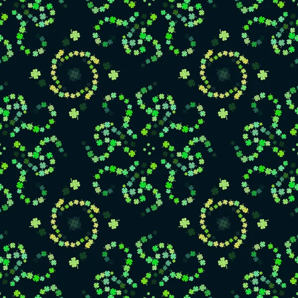 Seamless Green Yellow Clover Pattern Your Good Luck Cute Seamless — Stock Fotó