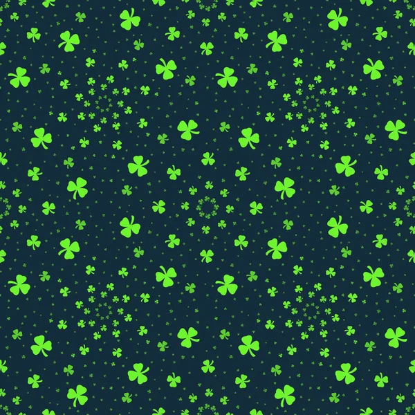 Ein Nahtloses Grünes Und Gelbes Kleeblatt Muster Für Ihr Glück — Stockfoto