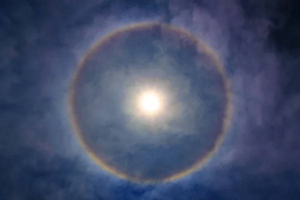 Kreise Die Sonne Sun Halo Ist Der Name Für Eine — Stockfoto