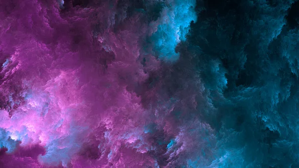 Αφηρημένο Fractal Φόντο Μορφή Ροζ Και Τυρκουάζ Σύννεφα Σύννεφα Διαστήματος — Φωτογραφία Αρχείου