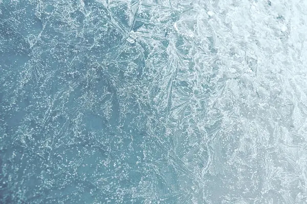 ガラスの冬の霜のパターン ウィンターガラスのアイスパターン ロイヤリティフリーのストック写真
