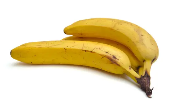 Beyaz arka plan üzerinde izole olgunlaşmış muz