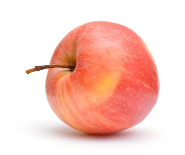 Beyaz arkaplanda kırmızı elma izole edildi