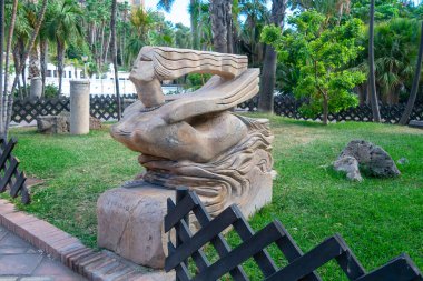 Almunecar 'daki El Hawthorn Botanik Parkı Granada, Endülüs, İspanya. Avrupa. 29 Eylül 2022