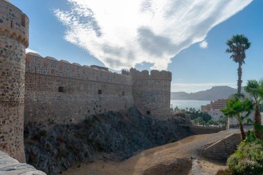 Endülüs, İspanya 'nın Granada eyaletindeki Almuecar' daki Saint Michael Kalesi. Avrupa. 29 Eylül 2022