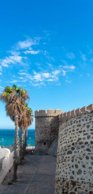 Endülüs, İspanya 'nın Granada eyaletindeki Almuecar' daki Saint Michael Kalesi. Avrupa. 29 Eylül 2022