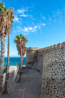 Endülüs, İspanya 'nın Granada eyaletindeki Almuecar' daki Saint Michael Kalesi. Avrupa. 29 Eylül 2022