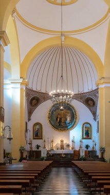 Enkarnasyon Kilisesi Almuecar, Granada, Endülüs, İspanya. Avrupa. 29 Eylül 2022