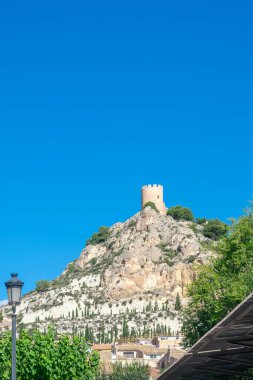 Castalla kale kulesi, Castalla, Alicante, Valencia, İspanya, Avrupa.