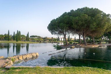 Lakes Park, Rota. Cadiz ili. İspanya. Avrupa.