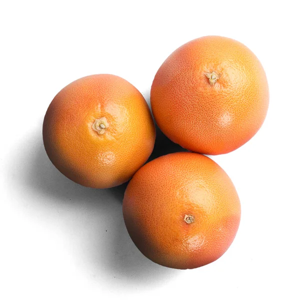 Vers Sappig Grapefruit Geïsoleerd Witte Achtergrond — Stockfoto