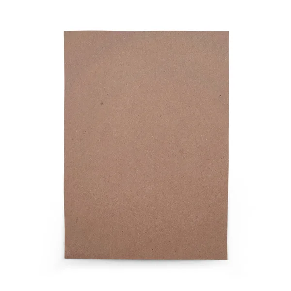 Vista Dall Alto Carta Bianca Isolata Sfondo Bianco — Foto Stock