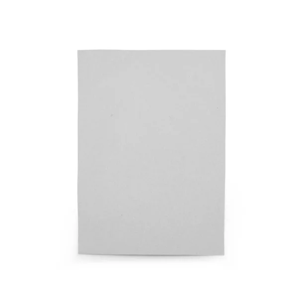 Top Ansicht Leeres Papier Isoliert Auf Weißem Hintergrund — Stockfoto
