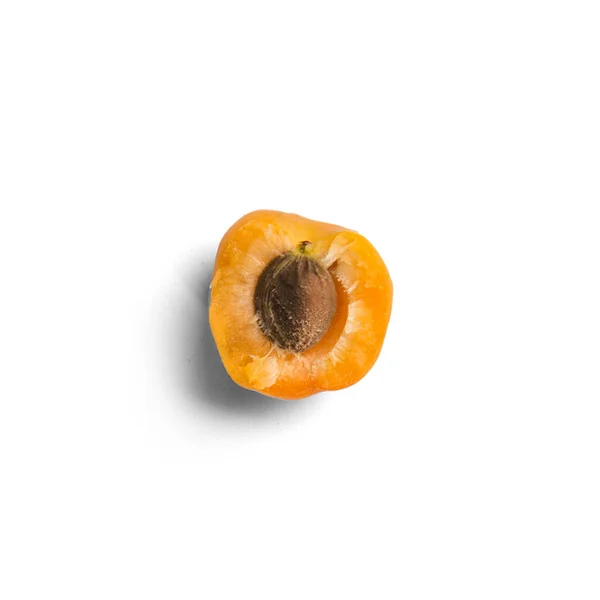 Fresh Juicy Apricot Isolated White Background — Stock Photo, Image