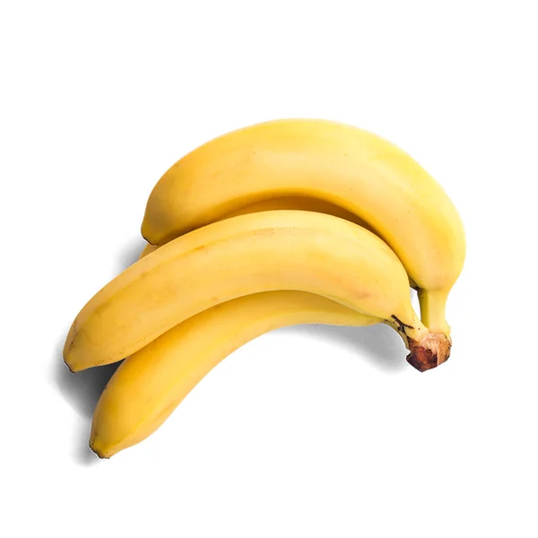 Banane Proaspete Suculente Izolate Fundal Alb — Fotografie, imagine de stoc