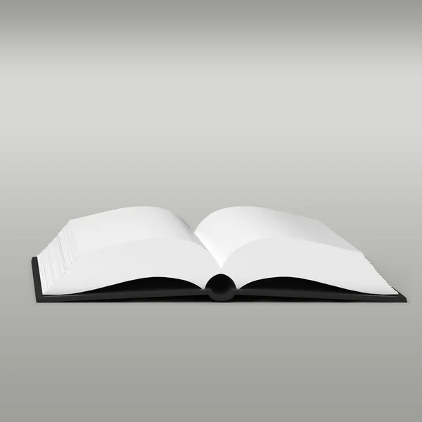 Большая Черная Книга Организатора Сером Фоне — стоковое фото