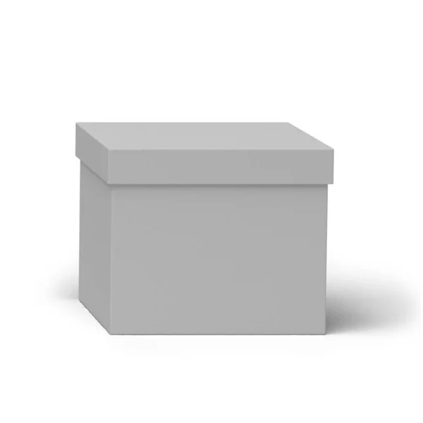 空白白色礼品盒隔离在白色上 用于当前的概念设计 — 图库照片
