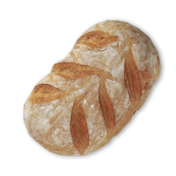 Chutný Francouzský Bochník Chleba Izolované Bílém Pozadí — Stock fotografie