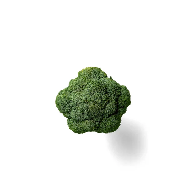 Close Bekijk Organische Broccoli Tegen Witte Achtergrond — Stockfoto
