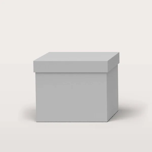 Blank White Gift Box Isolated White Present Concept Design — Stock Photo, Image