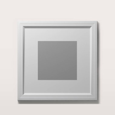 Boş beyaz resim çerçevesi model tasarımınız için beyaz üzerine izole edilmiş.