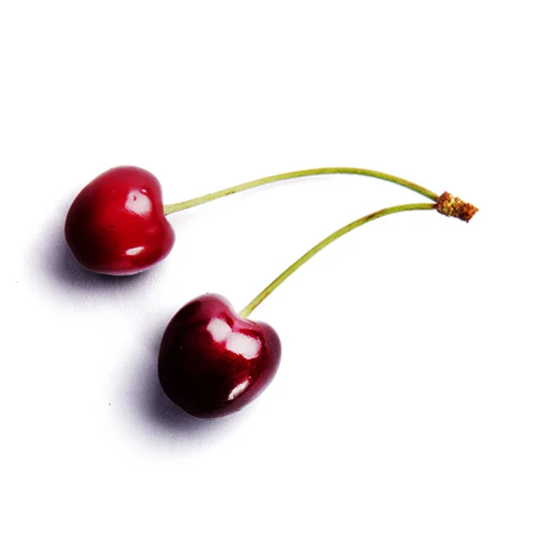 Fresh Juicy Cherry Isolated White Background — Stock Photo, Image